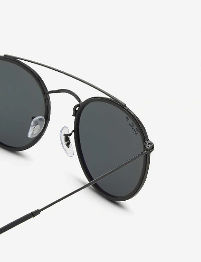 Ray Ban Rb3647 Round-frame Sunglasses In Black