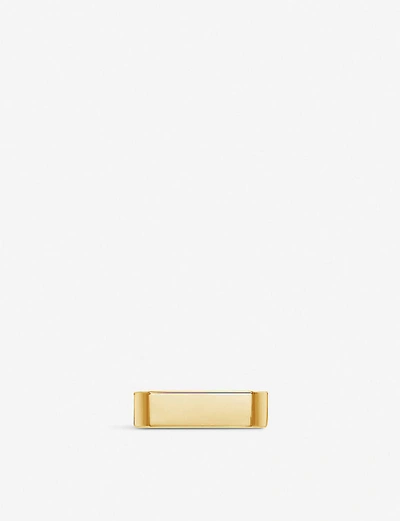 Shop Monica Vinader Women's Gold Signature Recycled 18ct Yellow Gold-plated Vermeil Sterling-silver Ring