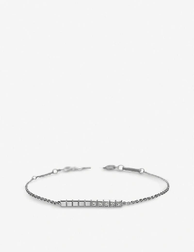 Shop Chopard Ice Cube Pure 18ct White-gold Bracelet In White Gold