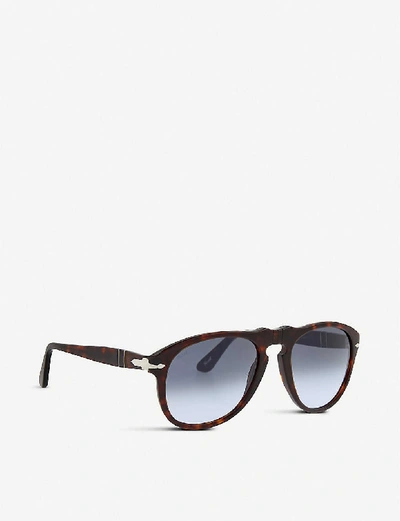 Persol Mens Havana Aviator Sunglasses In Havana