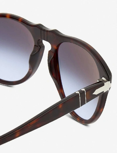 Persol Mens Havana Aviator Sunglasses In Havana