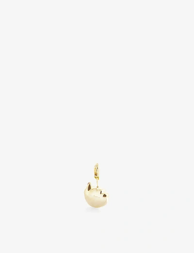 Shop Anissa Kermiche French For Goodnight 18ct Yellow-gold Single Stud Earring In Gold Red