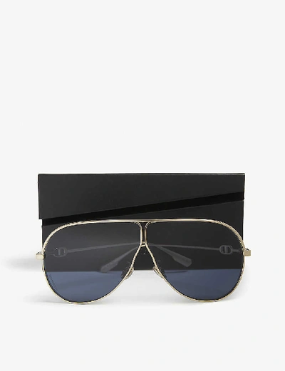 Shop Dior Camp 66 Sunglasses In Gold