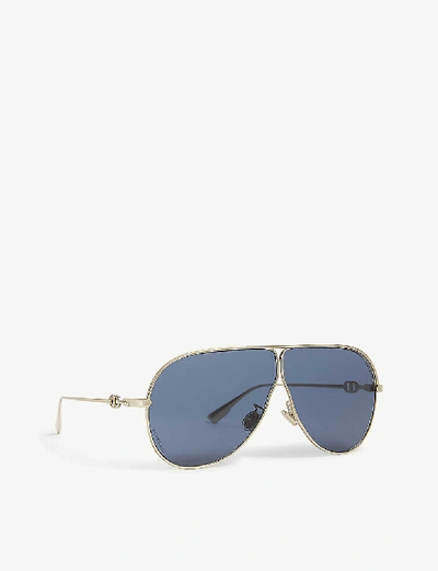 Shop Dior Camp 66 Sunglasses In Gold