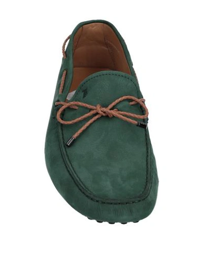Tod's Loafers In Deep Jade