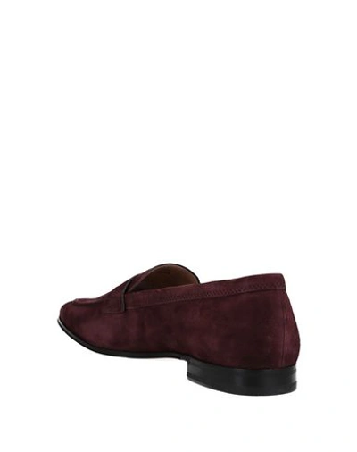 Tod's Man Loafers Plum Size 8 Leather In Purple