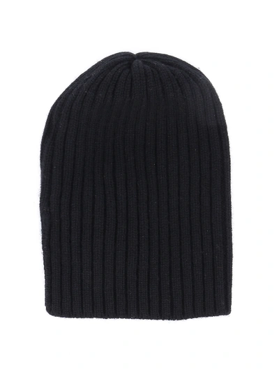 Shop Fedeli Cashmere Beanie In Black