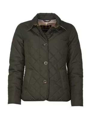 Barbour Ladies Evelyn Quilt Jacket In Green | ModeSens