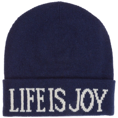 Shop Alberta Ferretti Women's Wool Beanie Hat  Life Is Joy Capsule Collection In Blue