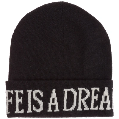 Shop Alberta Ferretti Women's Wool Beanie Hat  Life Is A Dream Capsule Collection In Black