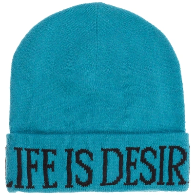 Shop Alberta Ferretti Women's Wool Beanie Hat  Life Is Desire Capsule Collection In Light Blue