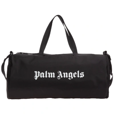 Shop Palm Angels Men's Fitness Gym Sports Shoulder Bag In Black