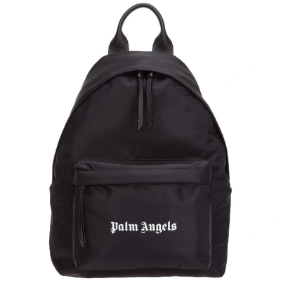 Shop Palm Angels Men's Rucksack Backpack Travel In Black