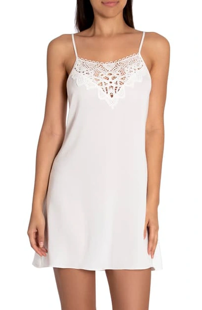 Shop In Bloom By Jonquil Only Sleeping Lace Trim Satin Chemise In Ivory