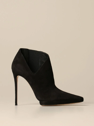 Shop Casadei Camos Ankle Boot In Suede In Black