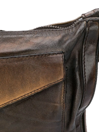 Shop Numero 10 Cruziero Distressed Effect Shoulder Bag In Brown