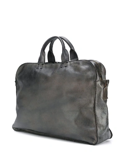 Shop Numero 10 Santiago Distressed Effect Tote Bag In Grey