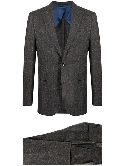 Shop Barba Two-piece Single Breasted Suit In Grey