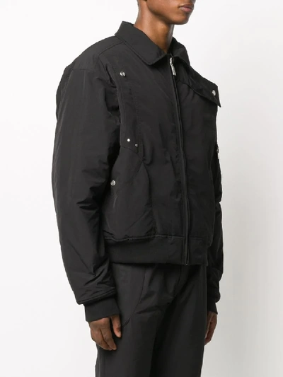 Shop C2h4 Padded Bomber Jacket In Black