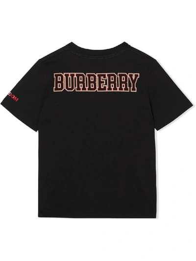 Shop Burberry Character Print Cotton T-shirt In Black