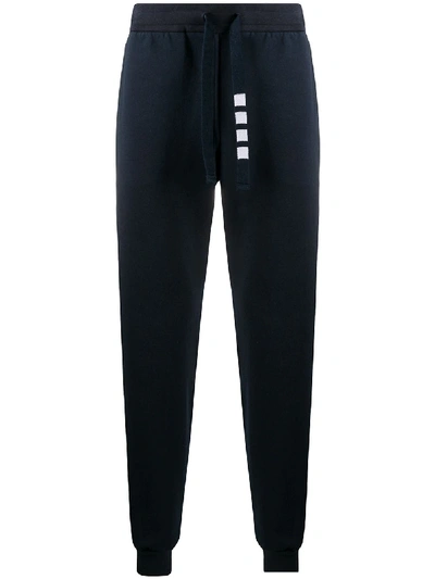 Shop Thom Browne Cotton Track Pants In Blue