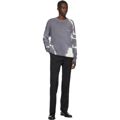 Shop Off-white Grey And  Tie-dye Sweater In Dark Gey