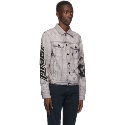 Shop Off-white Black And Pink Denim Tie-dye Pivot Jacket