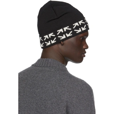 Shop Off-white Black And White Wool Arrows Beanie In Black/white