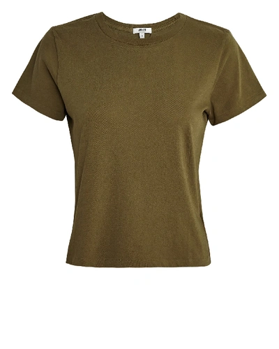 Shop Agolde Linda Boxy Cotton T-shirt In Olive