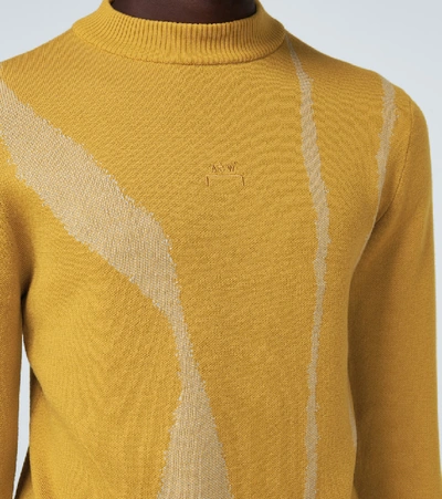 Shop A-cold-wall* Terrain Jacquard Wool Sweater In Yellow