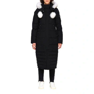 Shop Moose Knuckles Women's Black Polyamide Outerwear Jacket