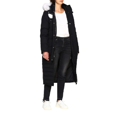 Shop Moose Knuckles Women's Black Polyamide Outerwear Jacket