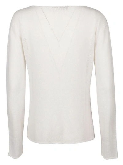 Shop Aragona Women's White Cashmere Sweater