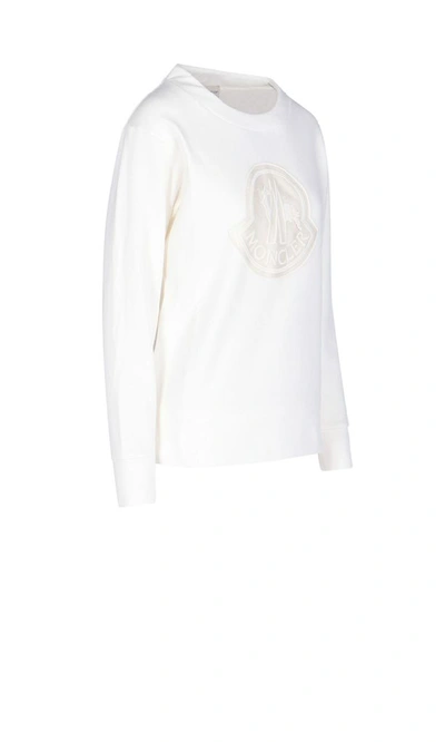 Shop Moncler Women's White Cotton Sweatshirt