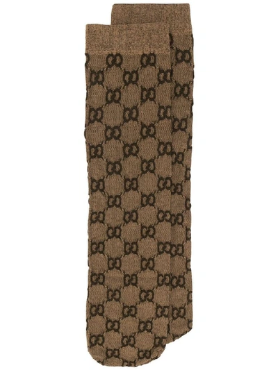 Shop Gucci Women's Brown Polyester Socks