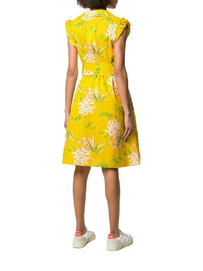 Shop Kenzo Women's Yellow Cotton Dress