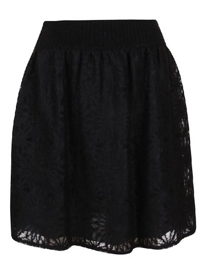Shop Alberta Ferretti Women's Black Wool Skirt