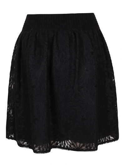 Shop Alberta Ferretti Women's Black Wool Skirt