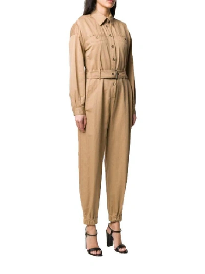 Shop Pinko Women's Brown Cotton Jumpsuit