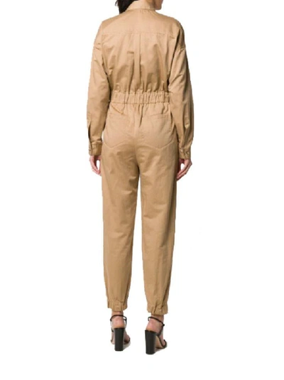 Shop Pinko Women's Brown Cotton Jumpsuit