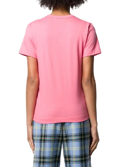 Shop Comme Des Garçons Play Women's Pink Cotton T-shirt
