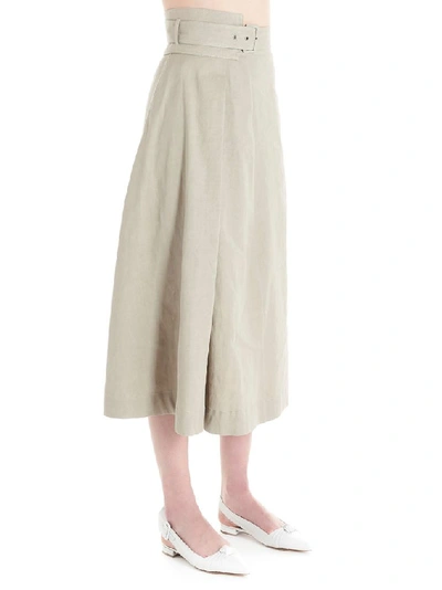Shop Fabiana Filippi Women's Beige Linen Skirt