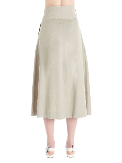 Shop Fabiana Filippi Women's Beige Linen Skirt