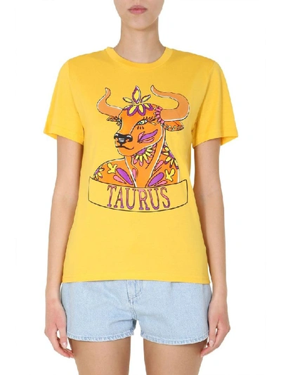 Shop Alberta Ferretti Women's Yellow Cotton T-shirt