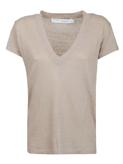 Shop Iro Women's Beige Linen T-shirt