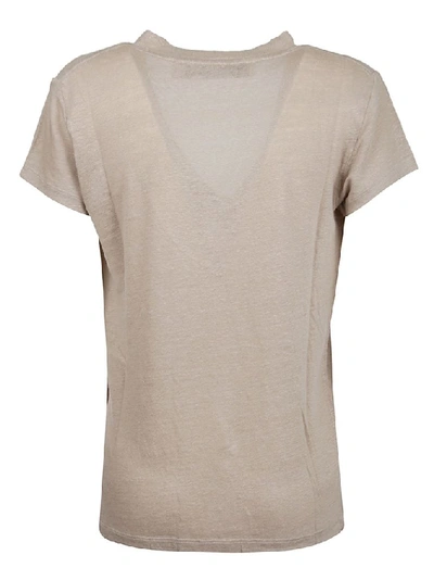 Shop Iro Women's Beige Linen T-shirt