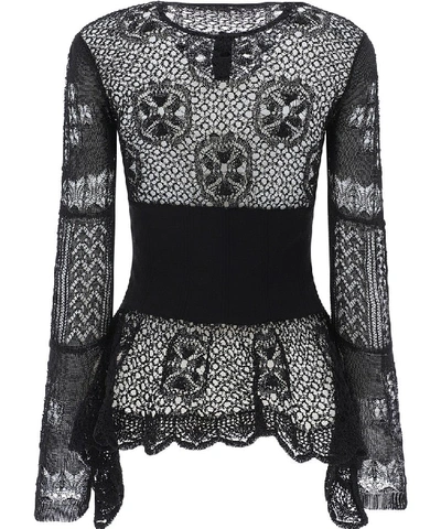 Shop Alexander Mcqueen Women's Black Viscose Cardigan