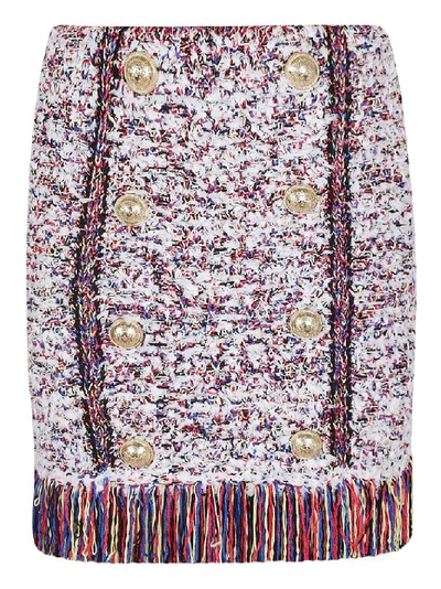 Shop Balmain Women's Multicolor Viscose Skirt