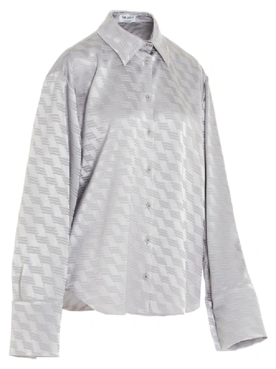 Shop Attico Women's Grey Viscose Shirt