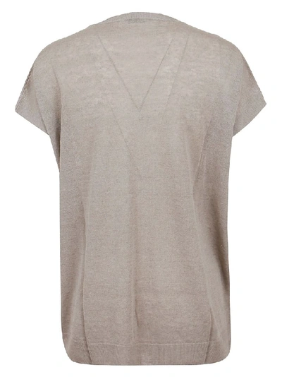 Shop Brunello Cucinelli Women's Beige Linen T-shirt